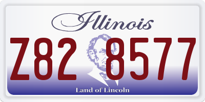 IL license plate Z828577