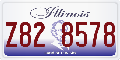 IL license plate Z828578