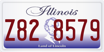 IL license plate Z828579