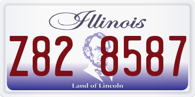 IL license plate Z828587