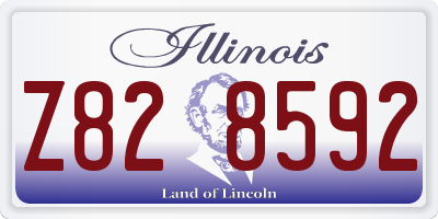 IL license plate Z828592
