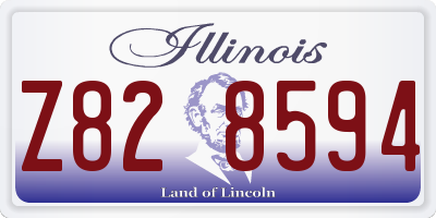 IL license plate Z828594
