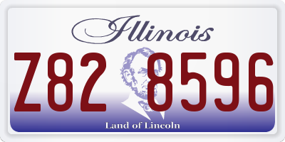 IL license plate Z828596