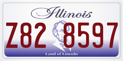 IL license plate Z828597