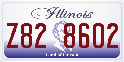 IL license plate Z828602