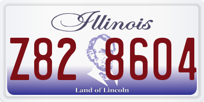 IL license plate Z828604