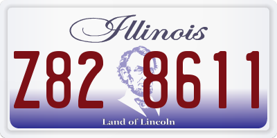 IL license plate Z828611