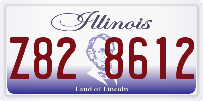 IL license plate Z828612