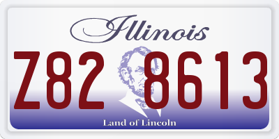 IL license plate Z828613