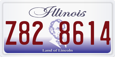IL license plate Z828614