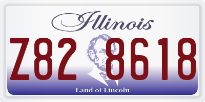 IL license plate Z828618