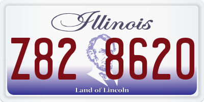IL license plate Z828620