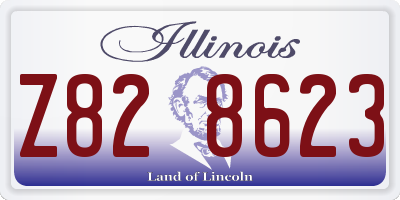 IL license plate Z828623