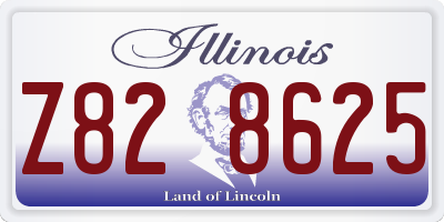 IL license plate Z828625