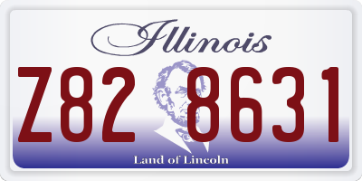 IL license plate Z828631