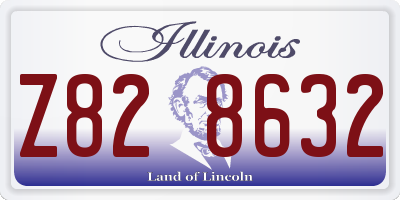 IL license plate Z828632