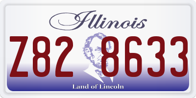 IL license plate Z828633