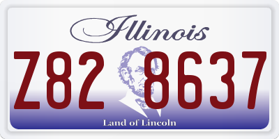 IL license plate Z828637