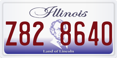IL license plate Z828640