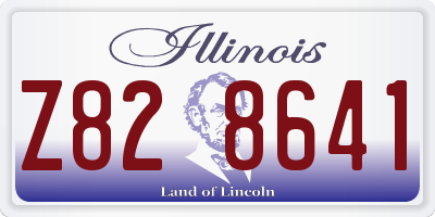 IL license plate Z828641