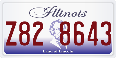 IL license plate Z828643