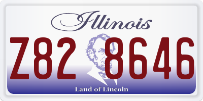 IL license plate Z828646