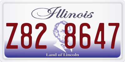 IL license plate Z828647