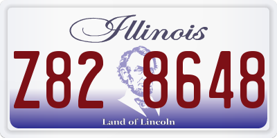 IL license plate Z828648