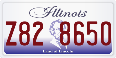 IL license plate Z828650