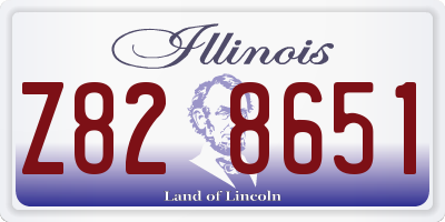 IL license plate Z828651