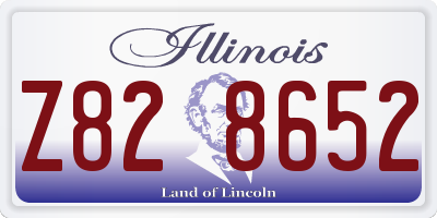 IL license plate Z828652