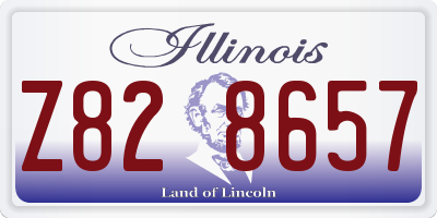 IL license plate Z828657