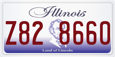 IL license plate Z828660