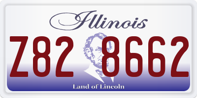 IL license plate Z828662