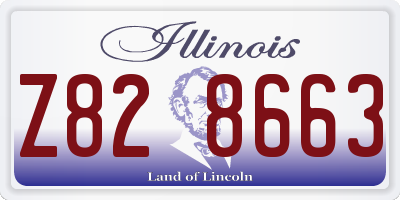 IL license plate Z828663