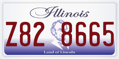 IL license plate Z828665