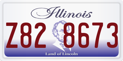IL license plate Z828673