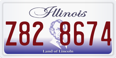 IL license plate Z828674