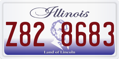 IL license plate Z828683