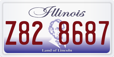 IL license plate Z828687
