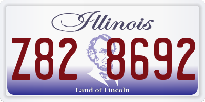 IL license plate Z828692