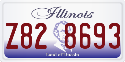 IL license plate Z828693