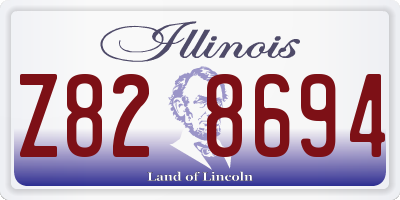 IL license plate Z828694