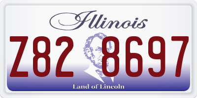 IL license plate Z828697