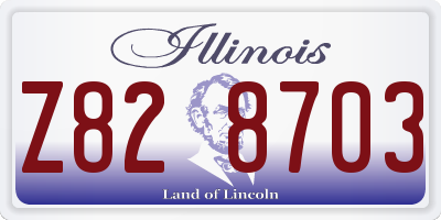 IL license plate Z828703