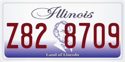 IL license plate Z828709