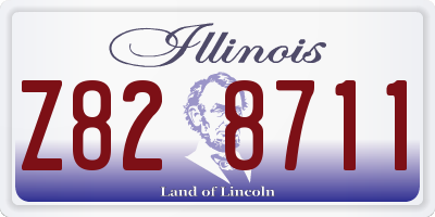 IL license plate Z828711