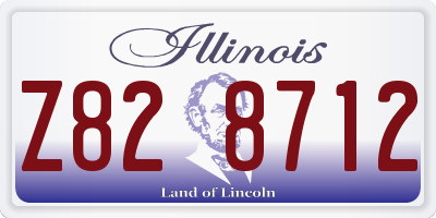 IL license plate Z828712