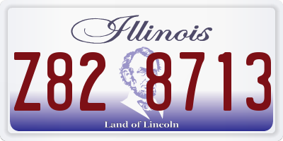 IL license plate Z828713