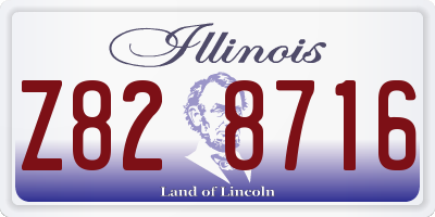 IL license plate Z828716